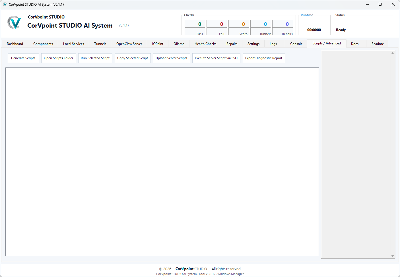 CorVpoint STUDIO AI System: Script management