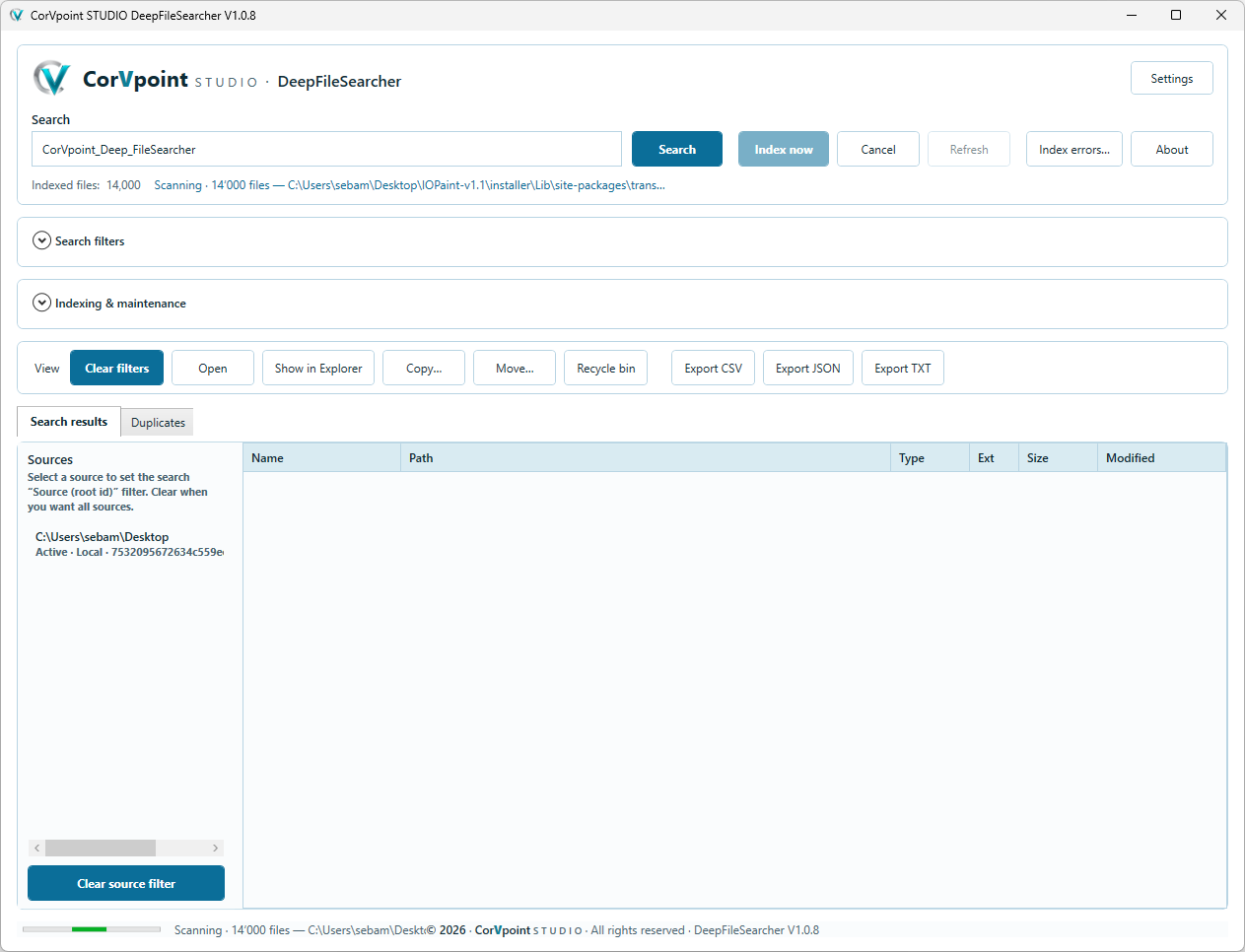 CorVpoint STUDIO DeepFileSearcher: Analisi duplicati